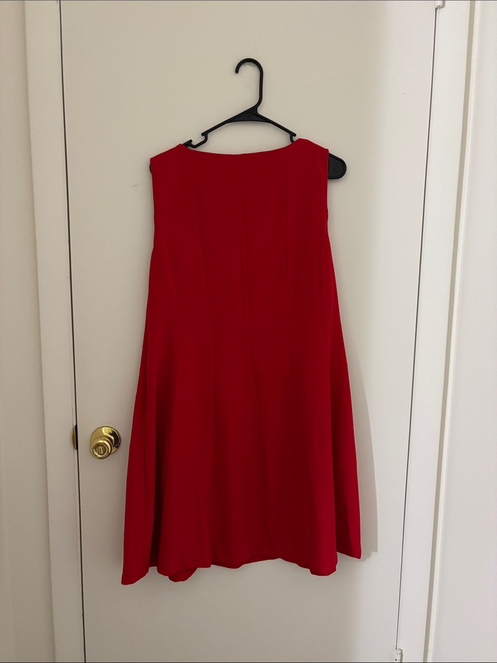 Sleeveless Red A-Line Dress - Picture 3 of 4